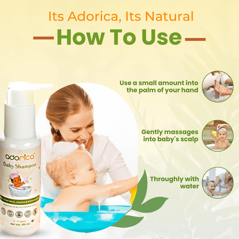 Adorica Baby Shampoo: Mild and Nourishing Formula for Delicate Scalp 100ML