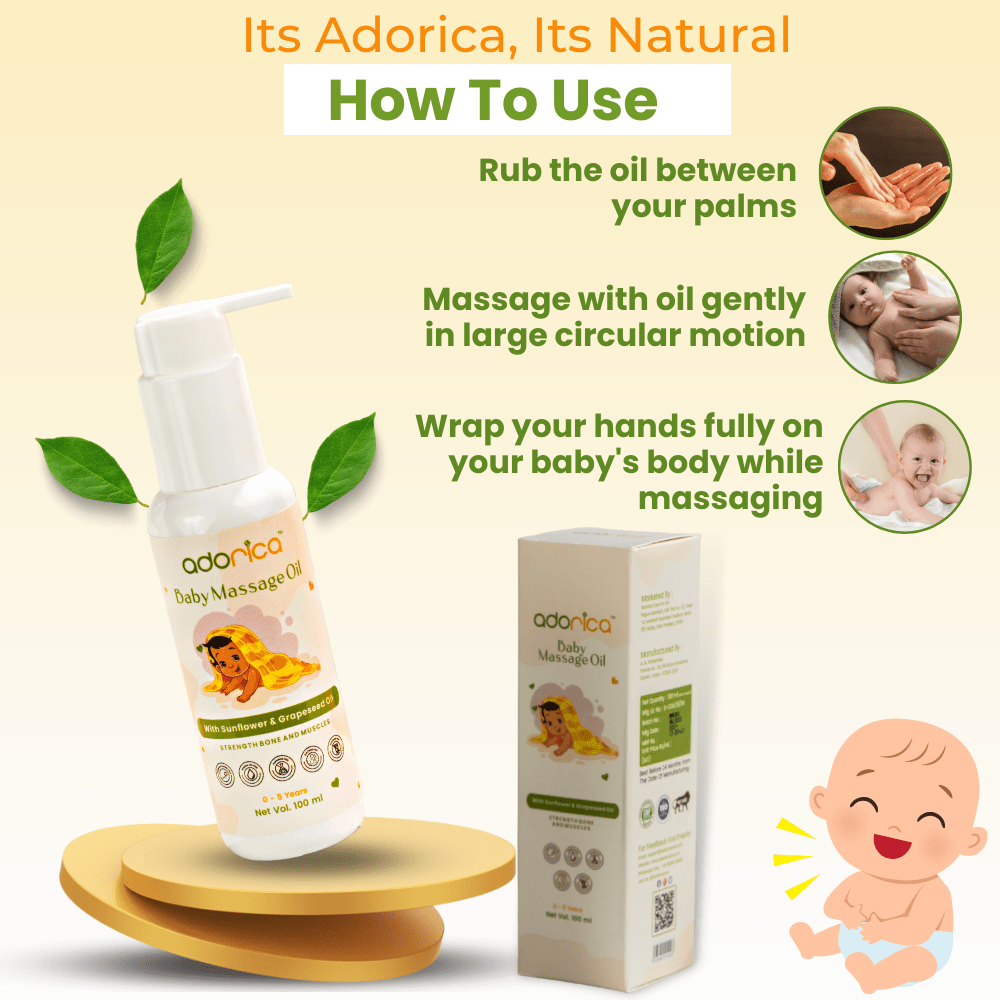 Adorica Baby Massage Oil: Nourishing Touch for Growing Little One 100ML